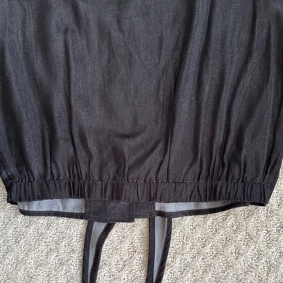 Patrizia Luca Tie Front Crop Top Black Size Small/Medium NWT - Picture 10 of 14